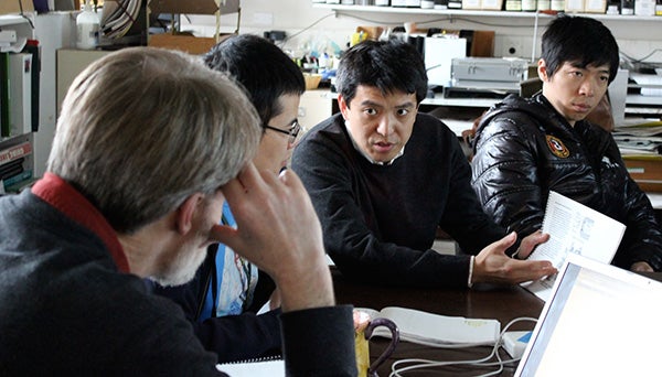 Xian Dai architect Kai Yang with instructor Jeff Kline
