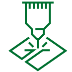 Green laser cutter icon