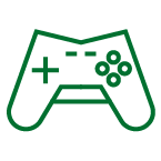 Green game controller icon