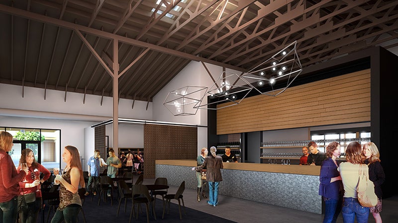 A rendering of the new wine hospitality center and tasting room at Argyle Winery in Dundee, Oregon