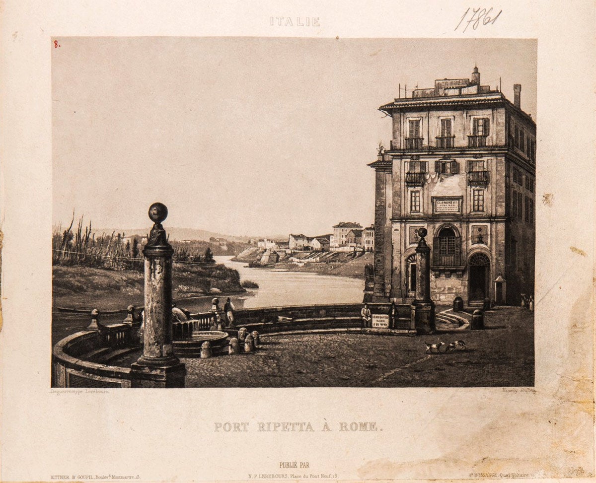 The Porto di Ripetta, Lithograph, 19th century.