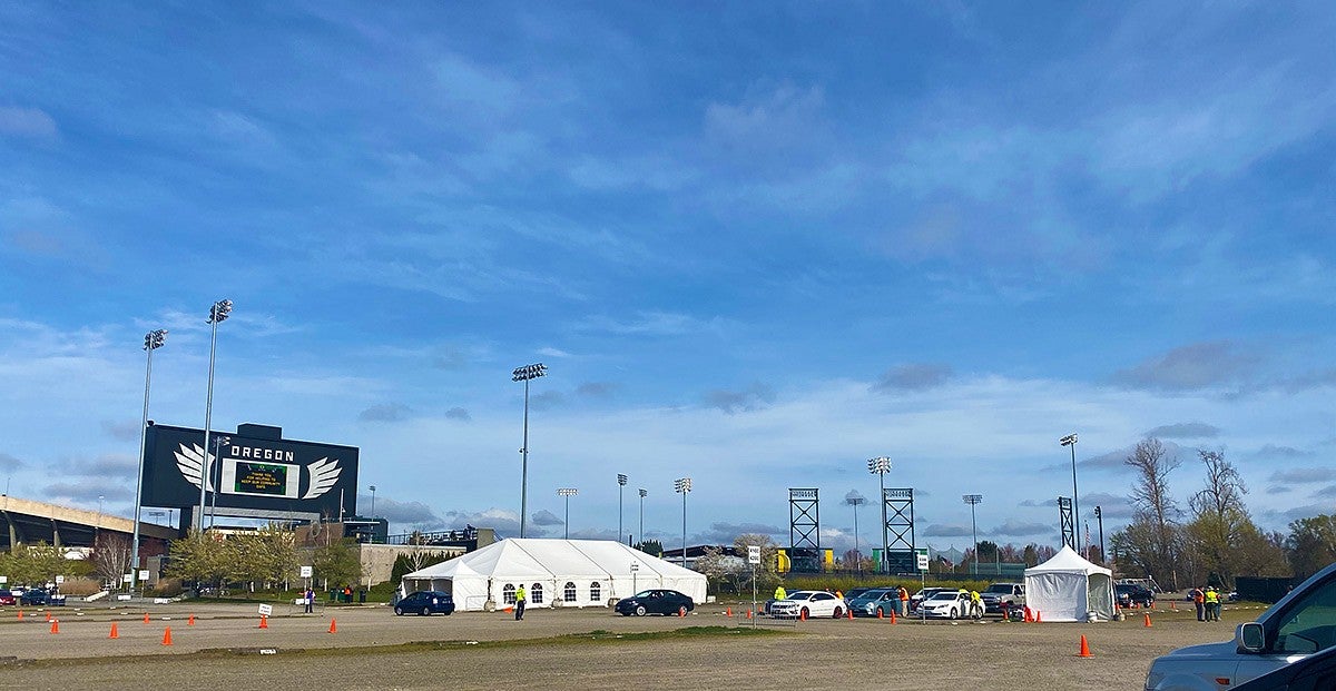 Photo of COVID-19 Vaccine Clinic at Autzen Stadium