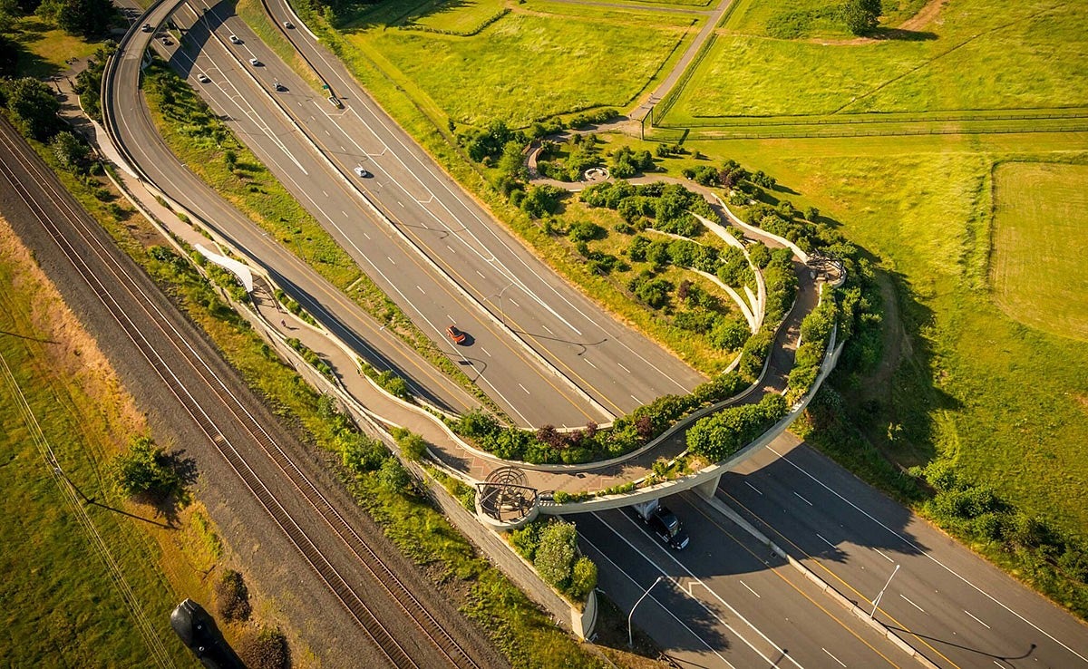 Aerial photo of the Vancouver Land Bridge