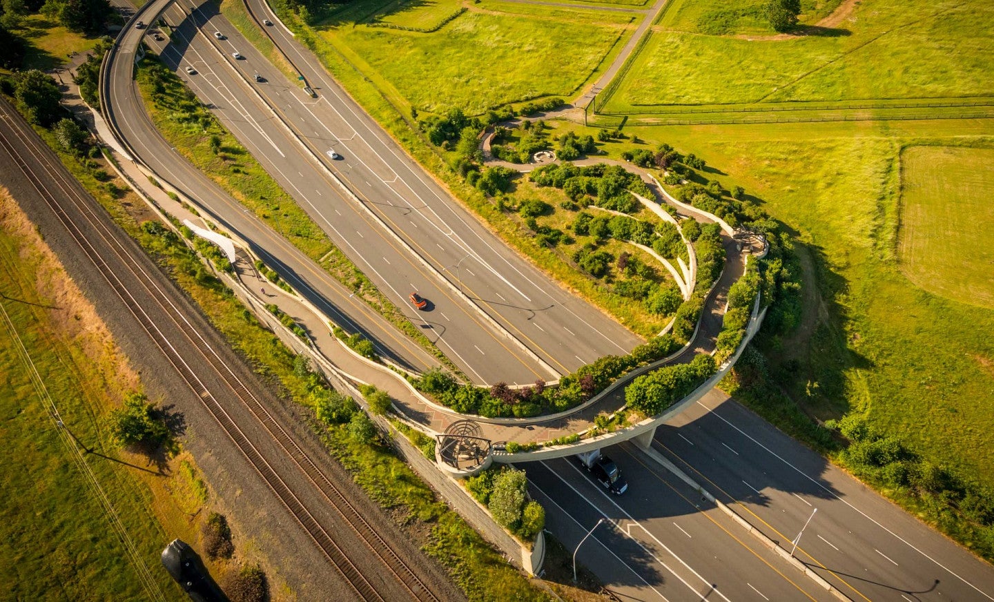 Confluence Land Bridge over State Highway 14