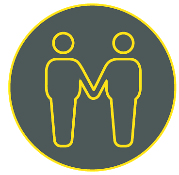 Photo of two stick figures