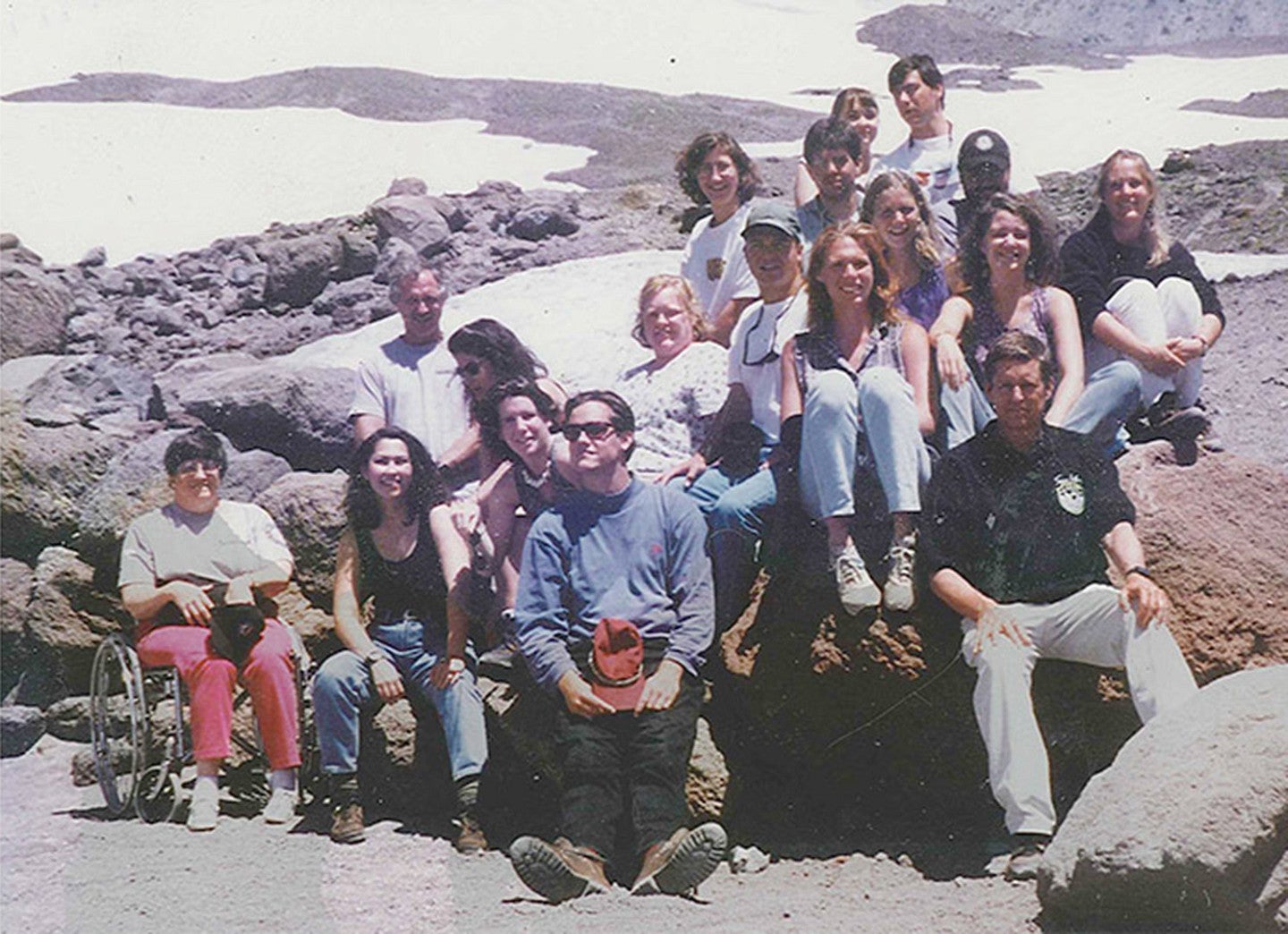 Group photo of a RARE cohort featuring David Povey and eventual RARE director, Megan Smith, and assorted other cohort members. 