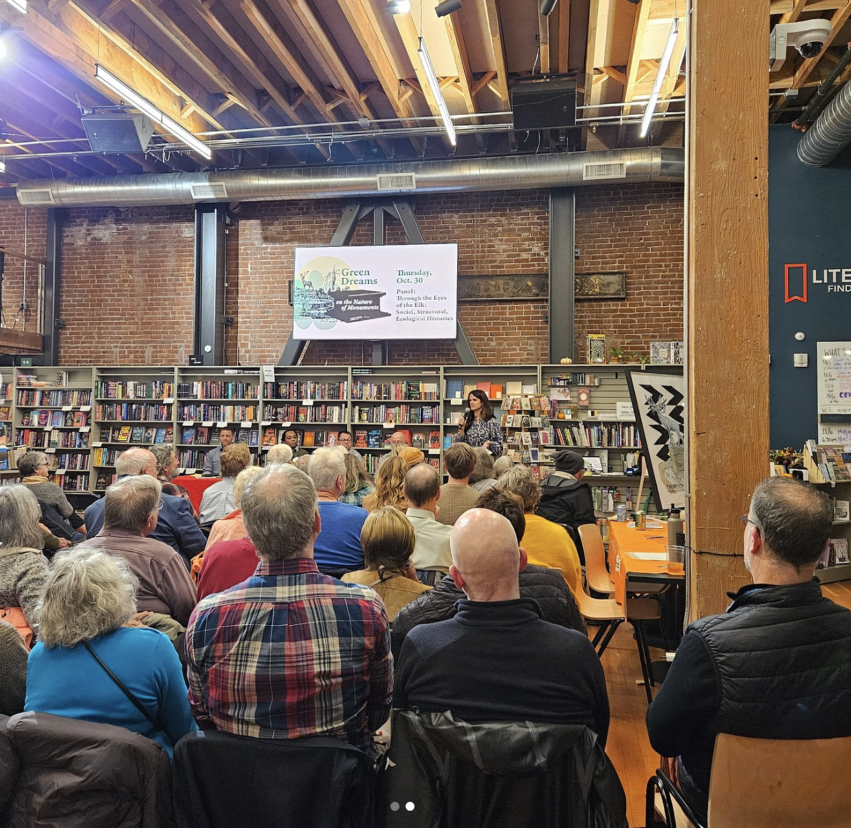 Photograph of crowd in Literary Arts. 