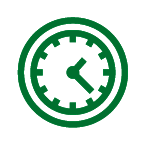 Green clock icon