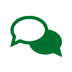 Green speech bubbles