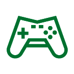 Green game controller icon