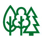 Green trees icon
