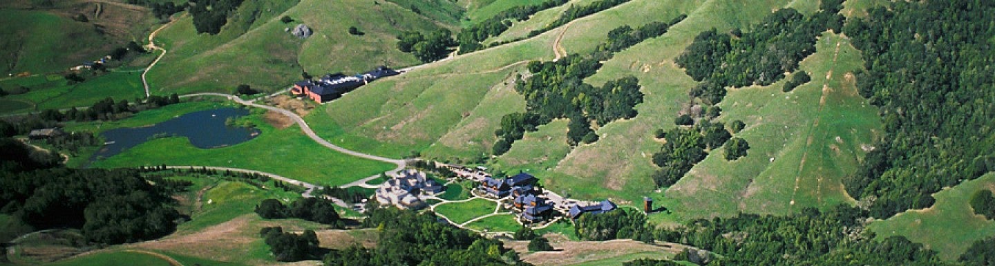 News header for Bob Arrigoni's announcement as the Lawrence Medalist for 2024. Shows an aerial of Skywalker Ranch. 