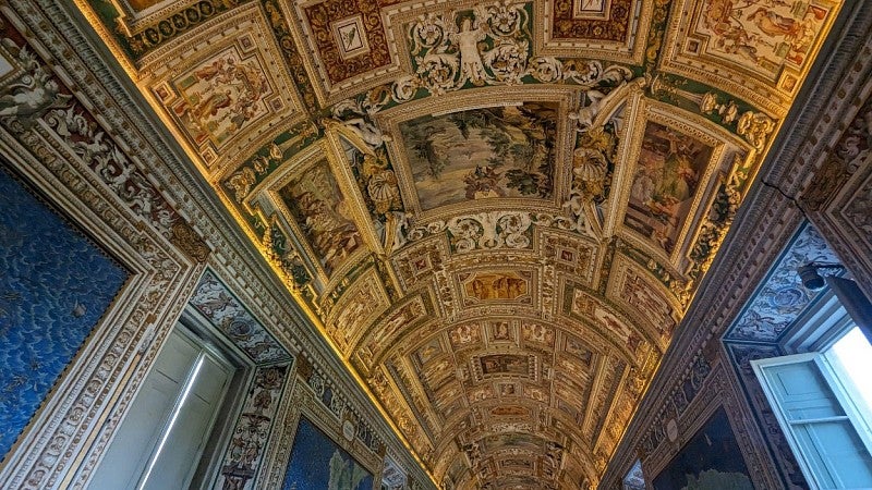 Ceiling photograph of a fresco by Tatymn Snider