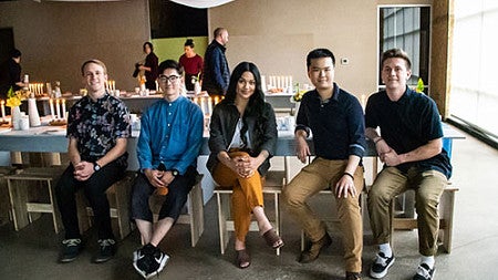 students sitting at table