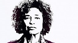 Screen print of Angela Davis