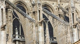 Close up of gargoyles on a gothic cathedral. 