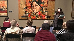 Rosemarie Oakman leads talk at museum