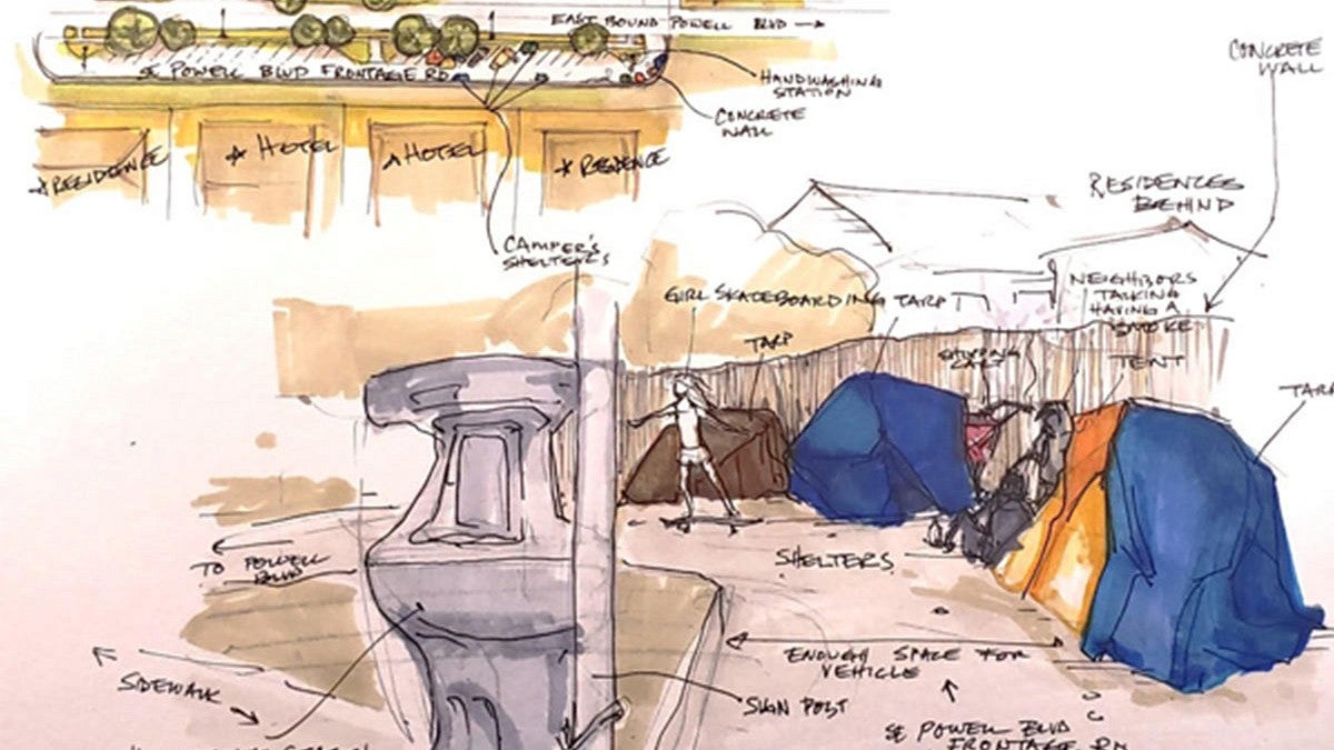 landscape Architecture watercolor sketch