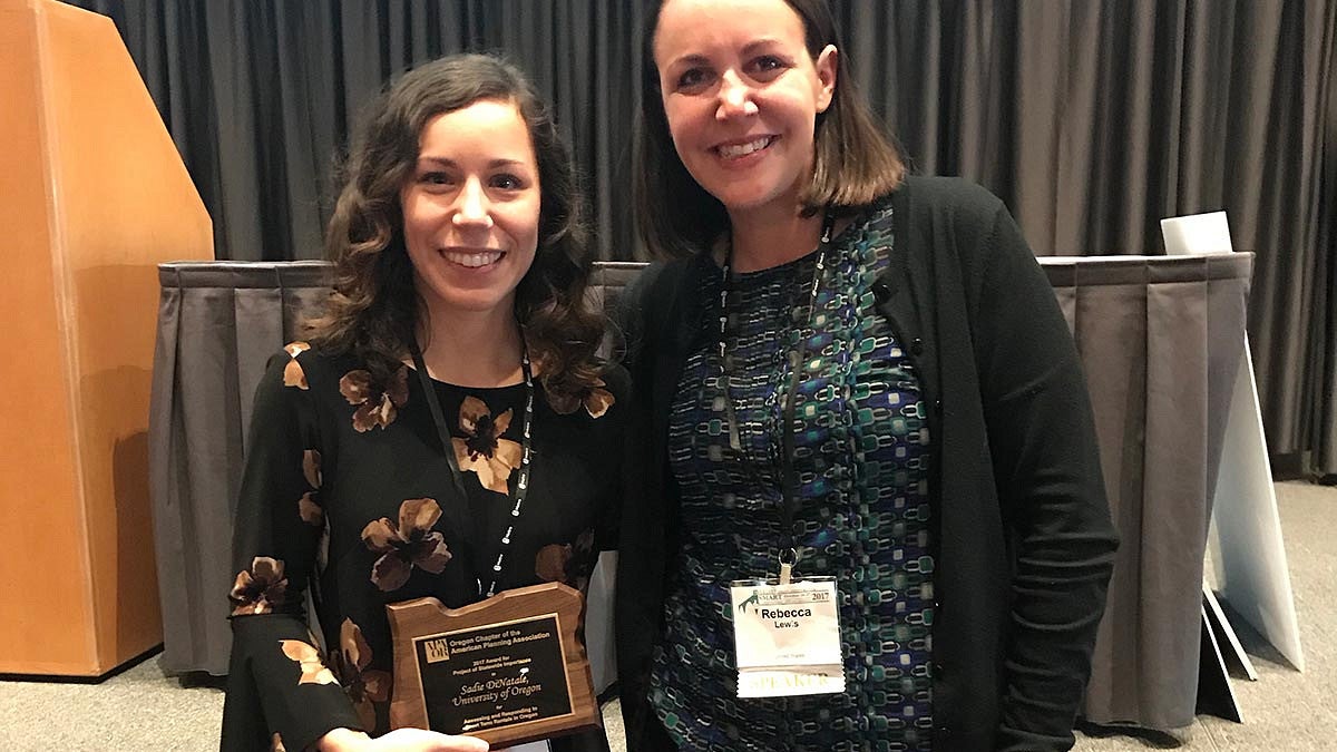 Sadie DiNatale and Assistant Professor Rebecca Lewis