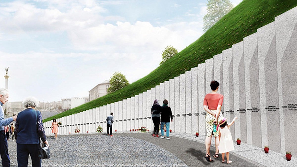 Rendering of Euromaidan memorial in Kiev