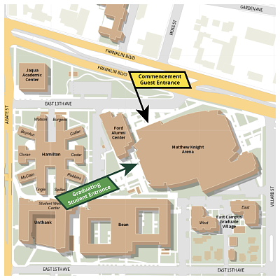 Commencement Entry Map