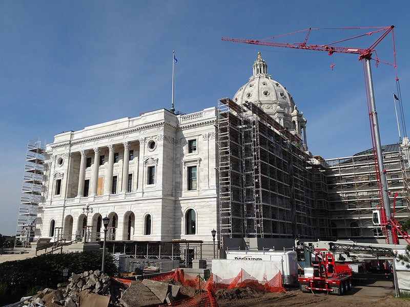 The east façade of the Minnesota State Capitol