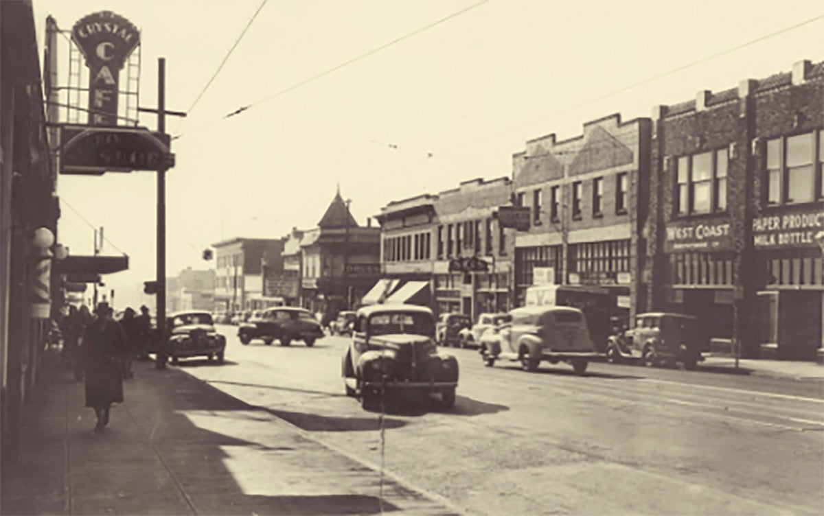 Albina neighborhood in Portland circa 1950