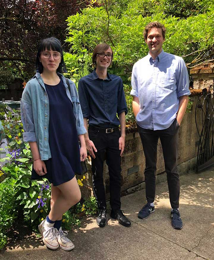 Allison Schukis (L), Benjamin Davis (C), and Rowan Tabor (R)