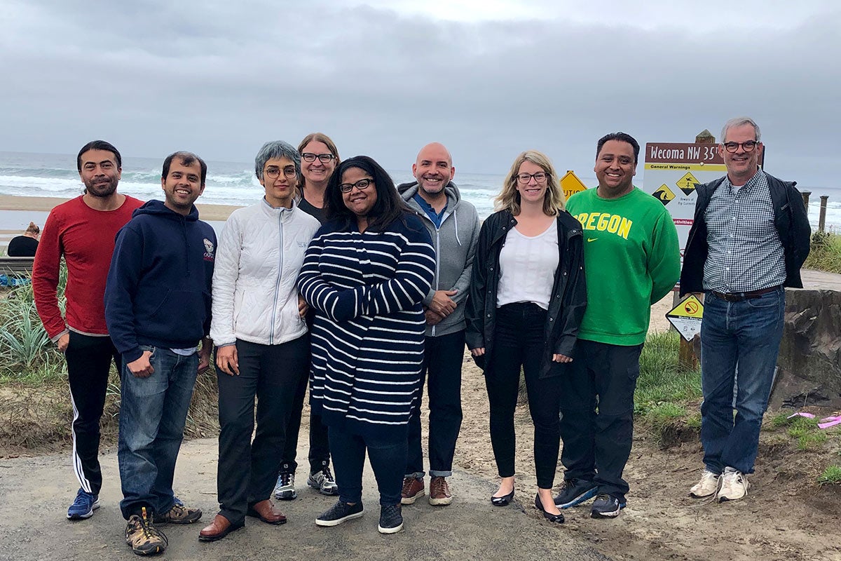 photo of group on Oregon Coast