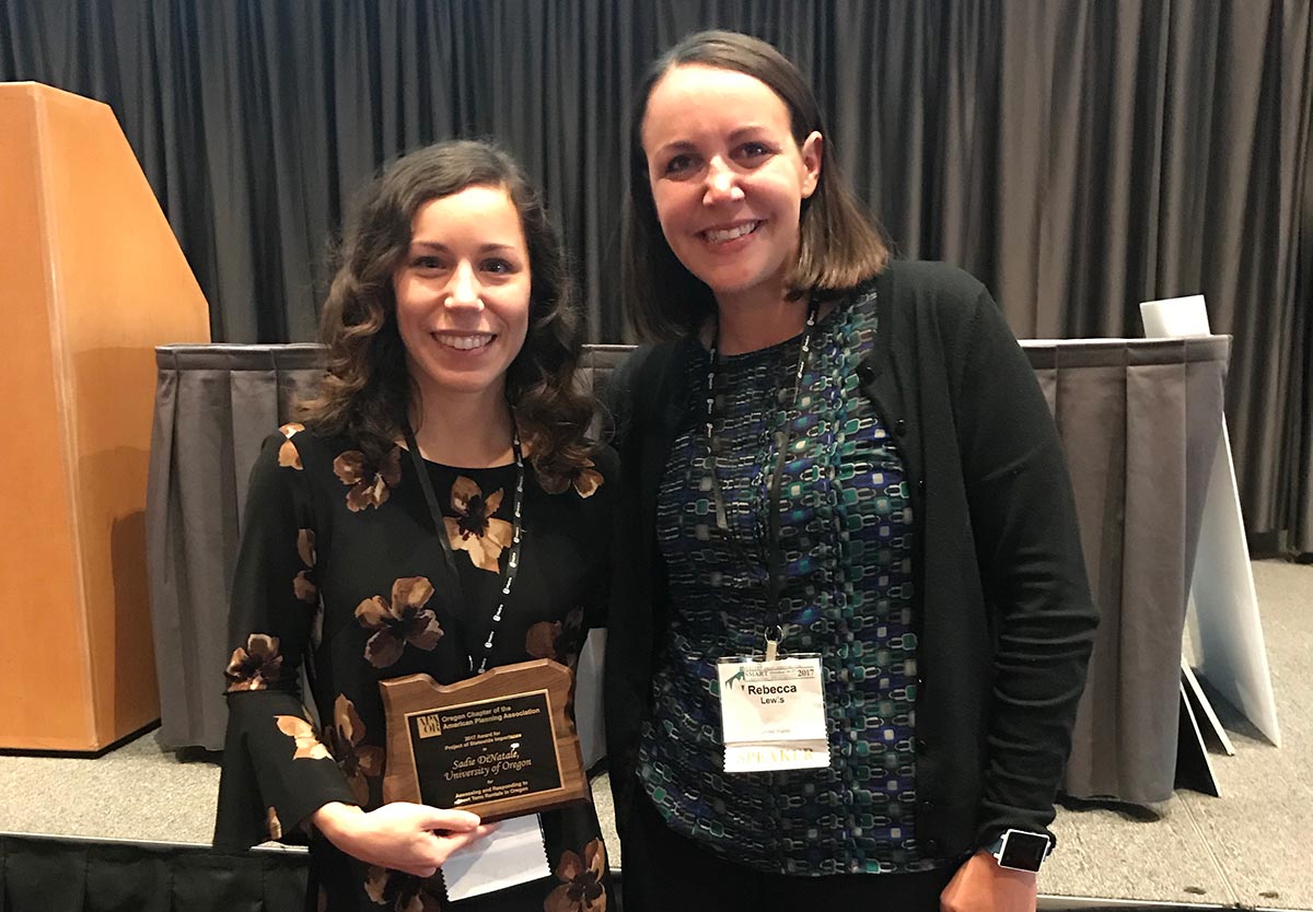 Sadie DiNatale and Assistant Professor Rebecca Lewis