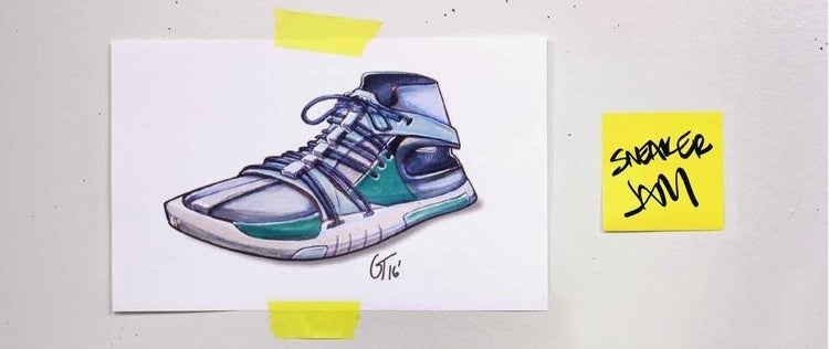 sneaker drawing