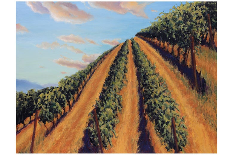 Cie Goulet&#039;s Upper Vineyard Painting