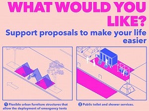 a design from the 'Pandemic Response for the Homeless' project