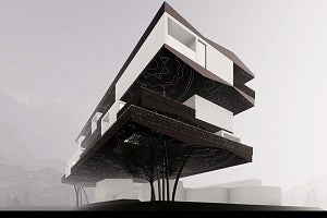 RALX's take on Frank Lloyd Wright's Hollyhock house for a design competition