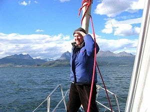 Jay Lindsay sails in the Beagle Channel along the southernmost tip of Argentina. Jay Lindsay sails in the Beagle Channel along the southernmost tip of Argentina.