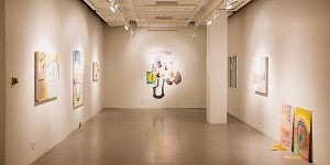 LaVerne Krause Gallery with paintings on display