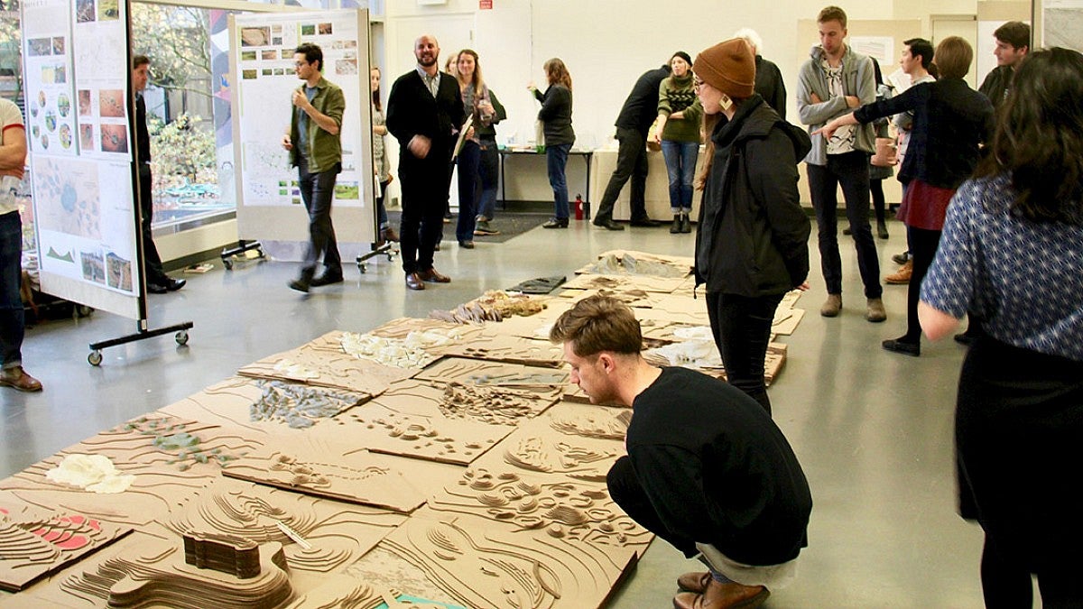 Photo of a students in an architecture class
