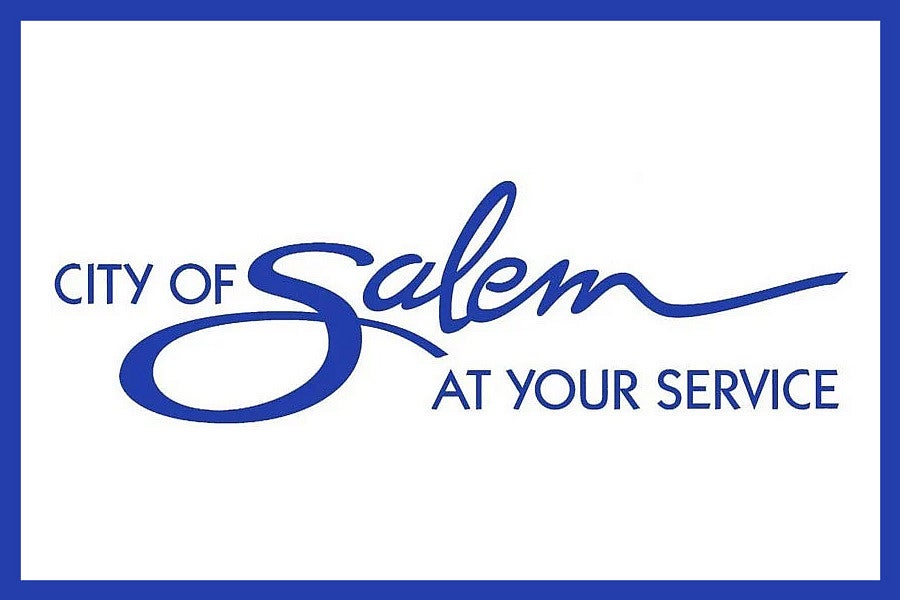 City of Salem wordmark in blue. 