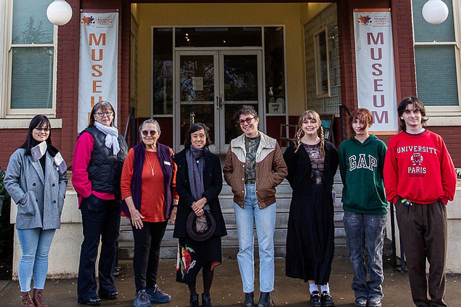 Group Photo in front of museum entrance