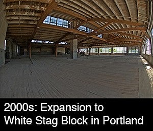 2000s: Expansion to White Stag Block in Portland