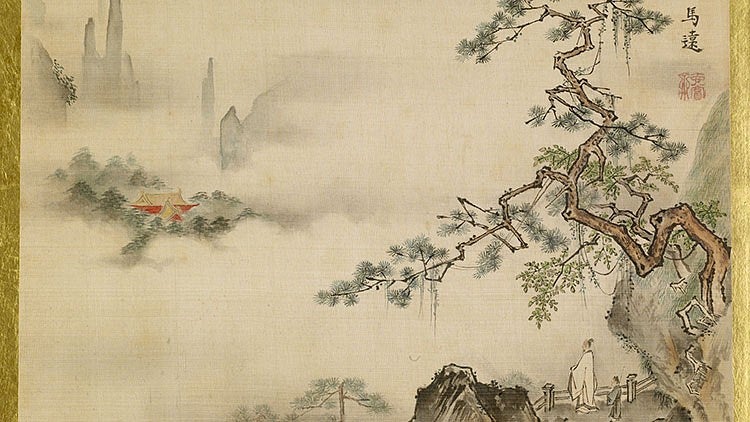 Landscape by Isen'in Hoin Eishin (1775–1828), in the style of Ma Yuan. Wikimedia Commons.
