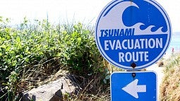 Photo of Tsunami Evacuation Route sign