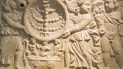 Menorah on Sarcophagus from Rome
