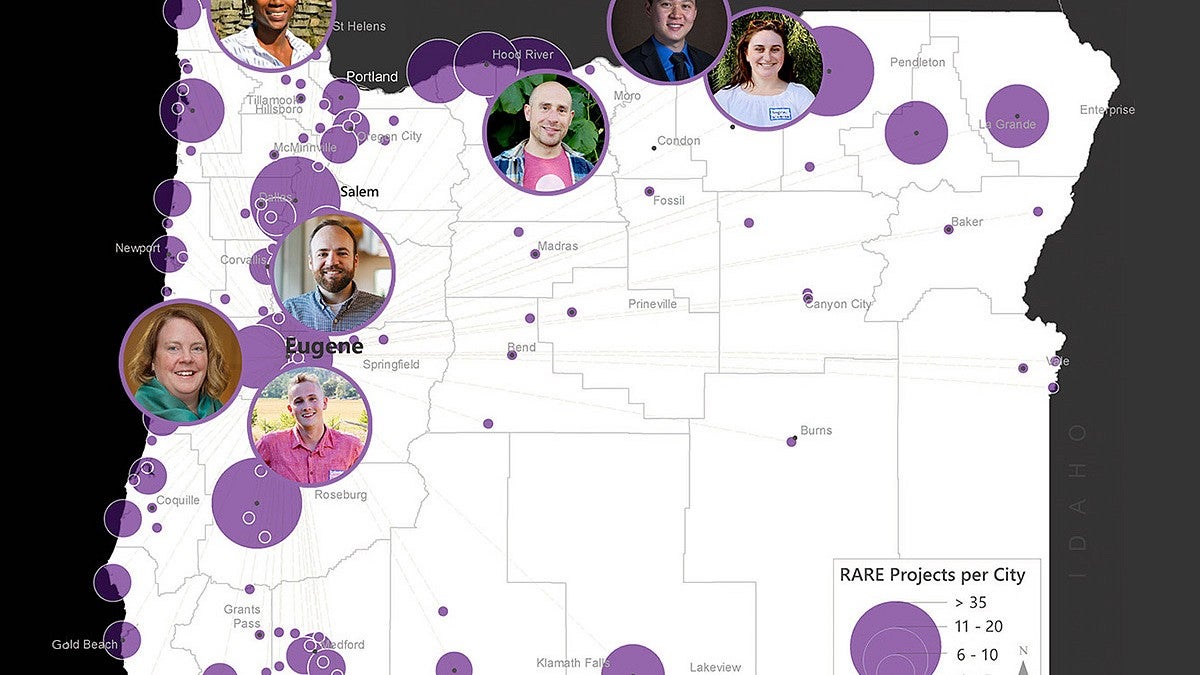 infographic map of Oregon