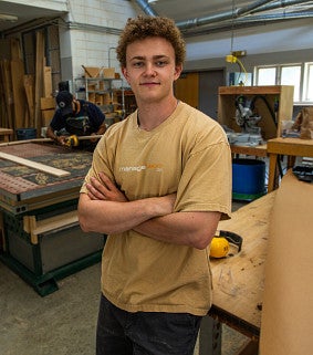 Design intern Trent.